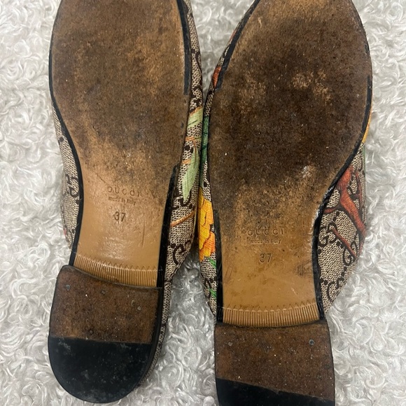 Gucci Multicolor GG Canvas Princetown Horsebit Tian Print Mules - Picture 8 of 12